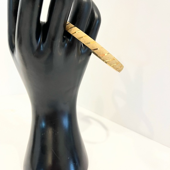 Monet Jewelry - Vintage Monet Gold Tone Etched Bangle Bracelet